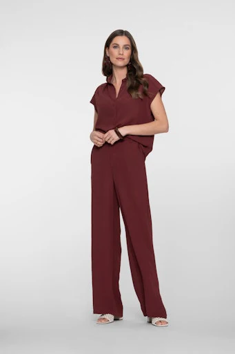 Blouses korte mouw rood Geisha - Image 8