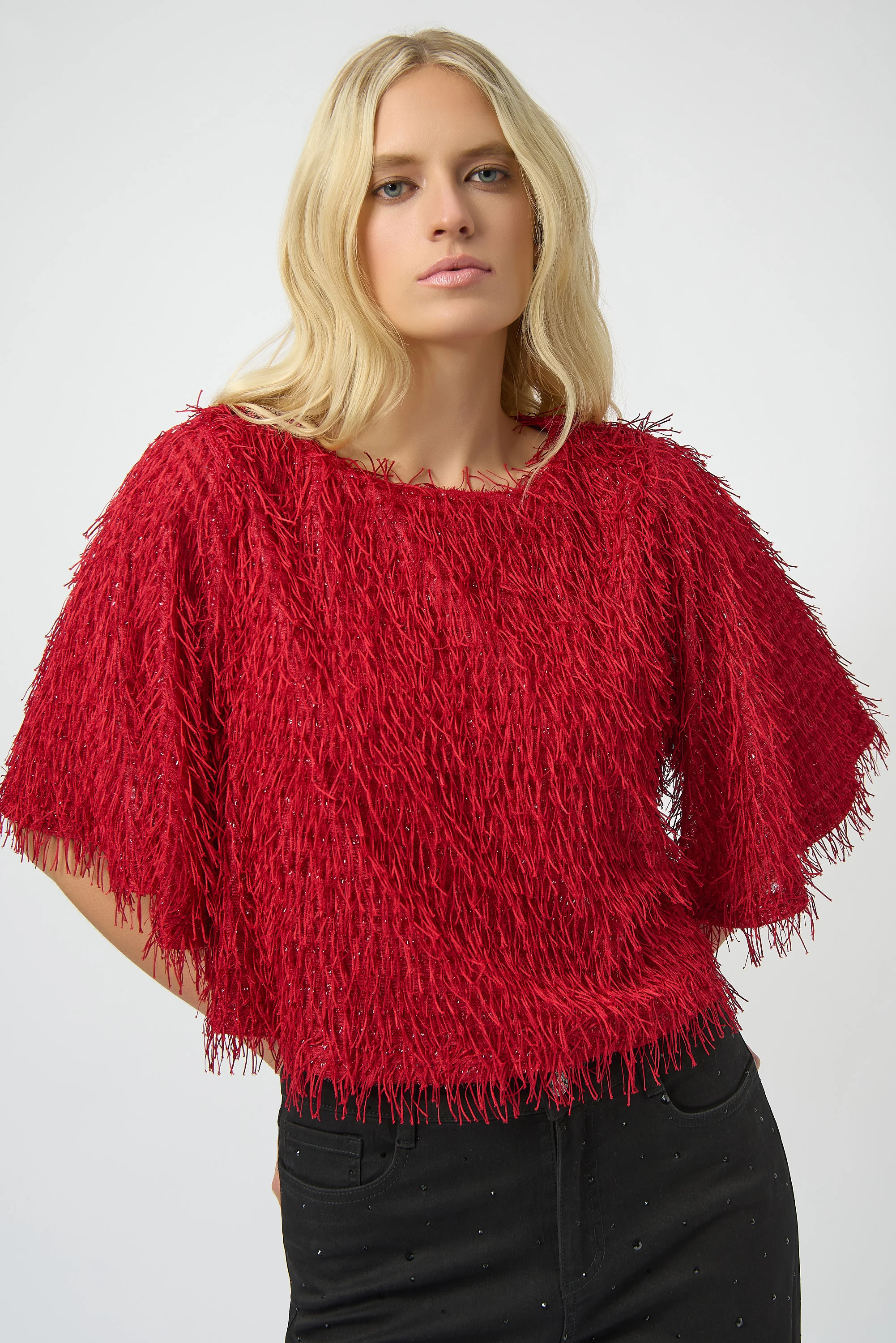 Blouses korte mouw rood Joseph Ribkoff - Image 2