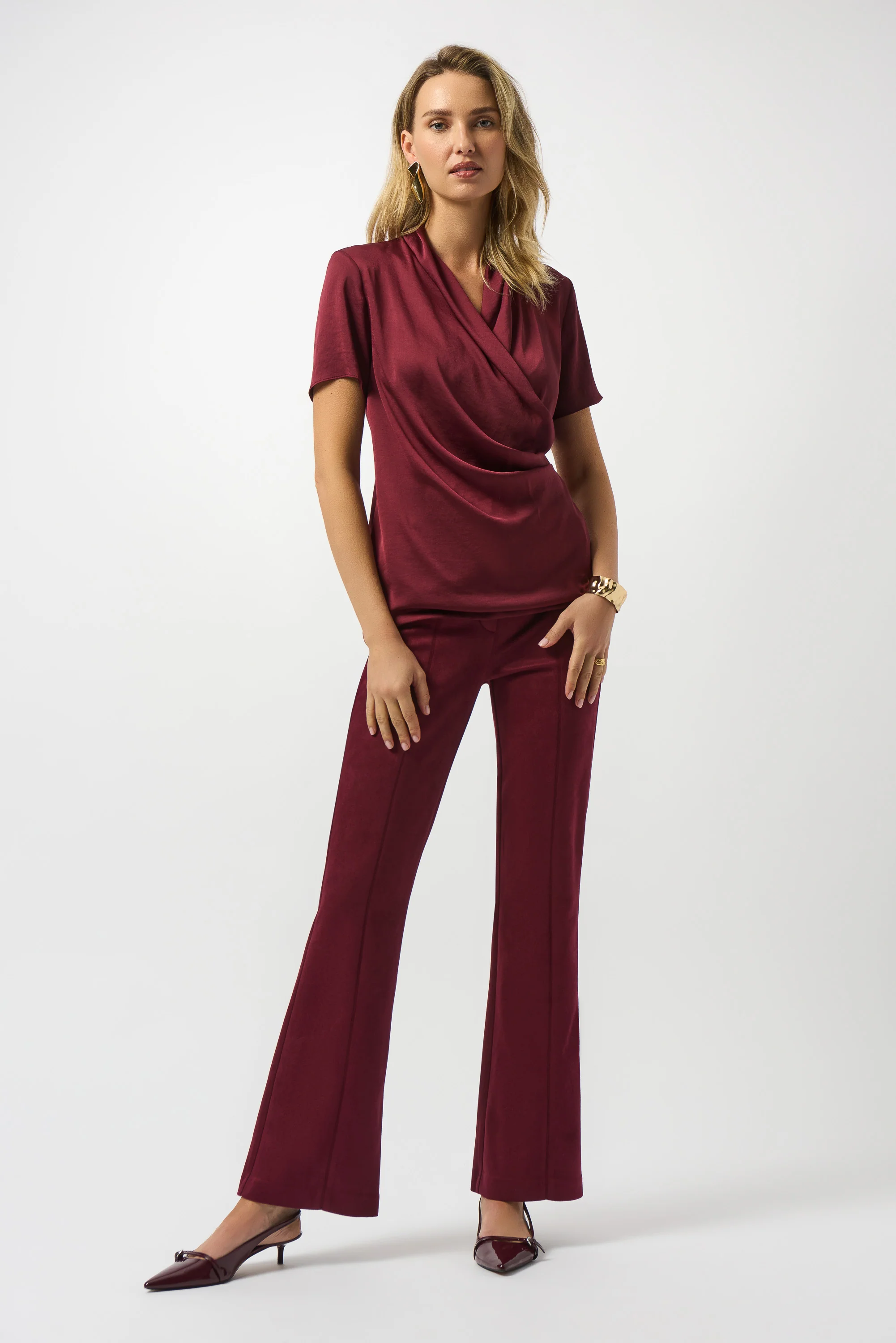 Blouses korte mouw rood Joseph Ribkoff - Image 3