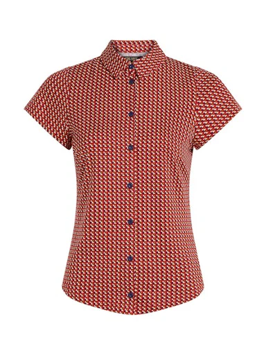 Blouses korte mouw rood King Louie