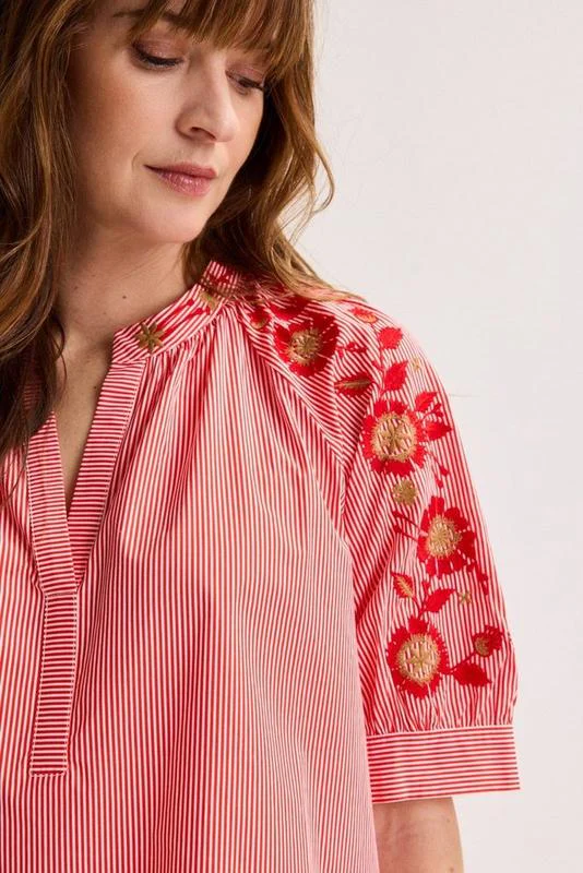 Blouses korte mouw rood Mayerline - Image 4
