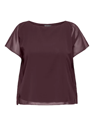 Blouses korte mouw rood ONLY Carmakoma
