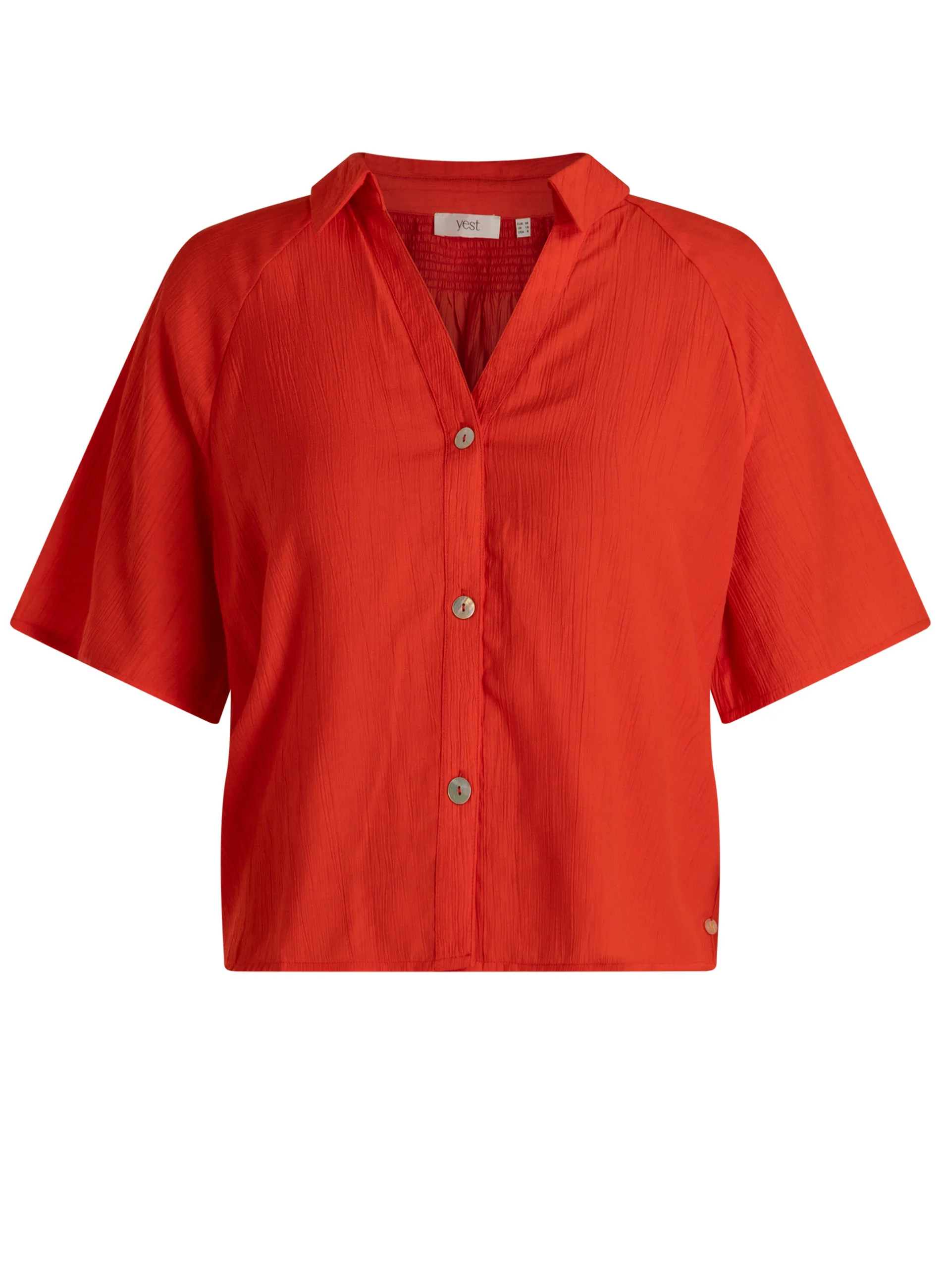 Blouses korte mouw rood yest curve