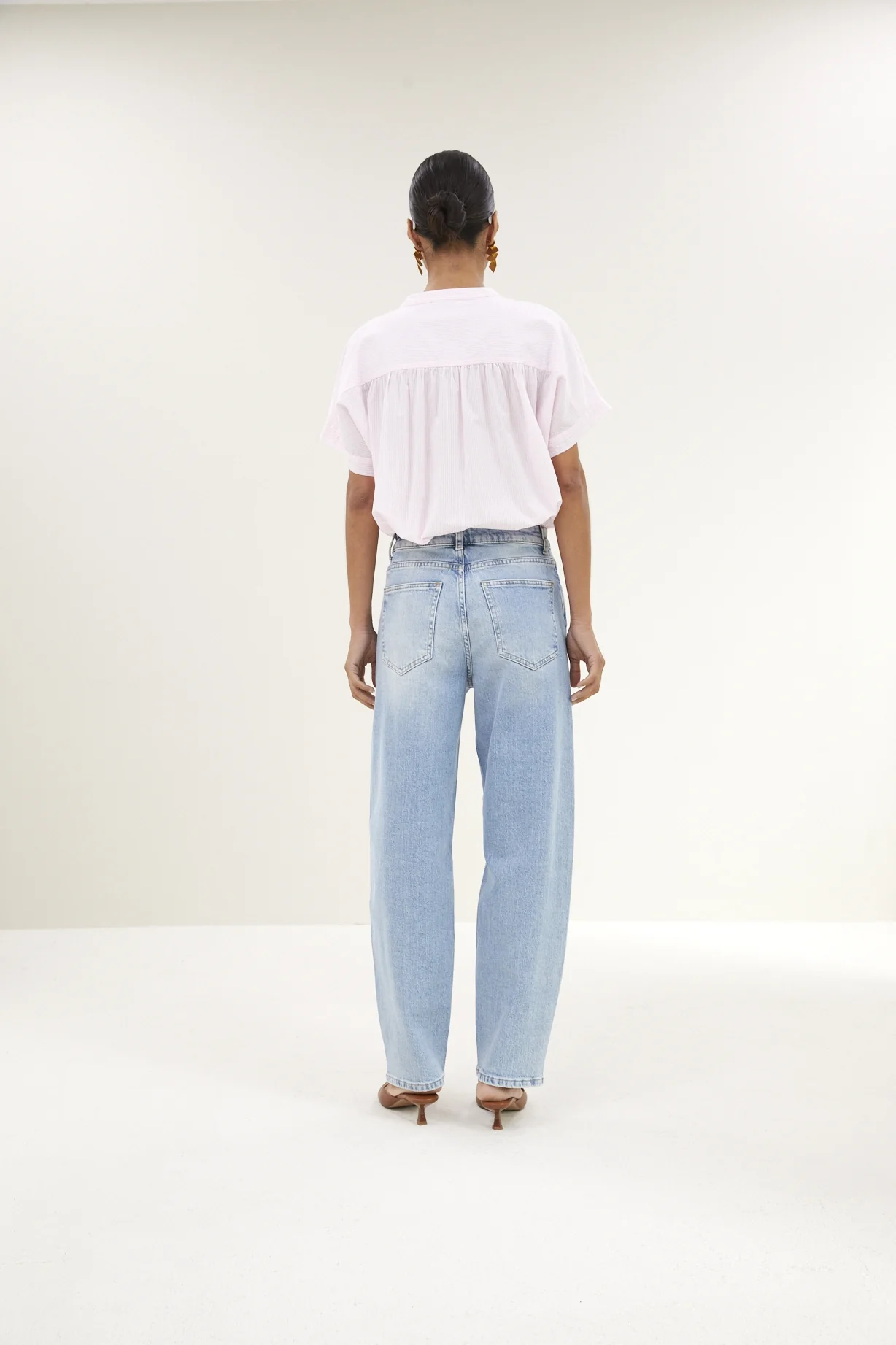 Blouses korte mouw roze by-bar - Image 2