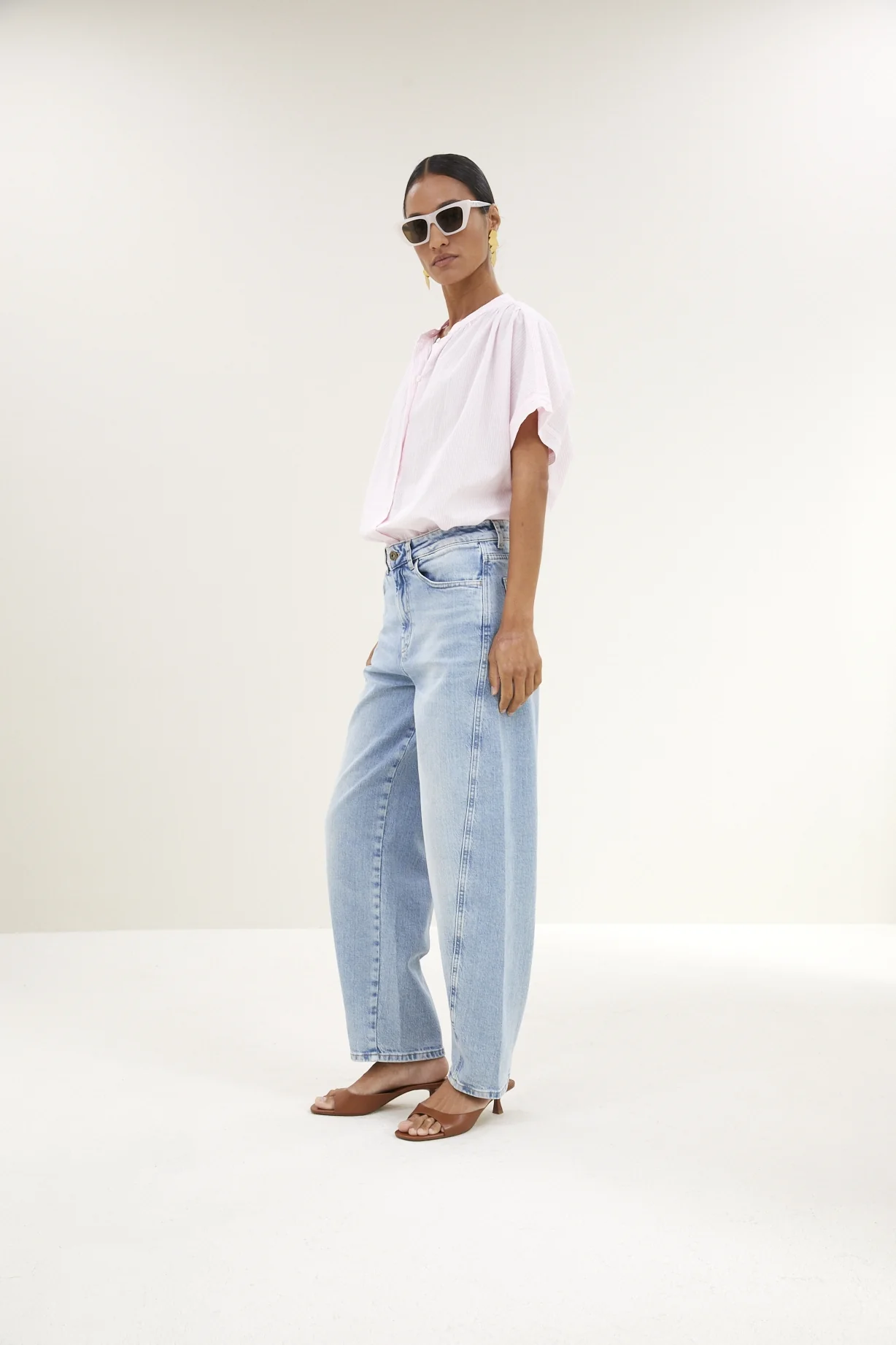 Blouses korte mouw roze by-bar - Image 3