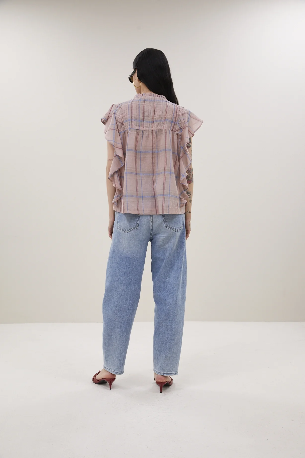 Blouses korte mouw roze by-bar - Image 4