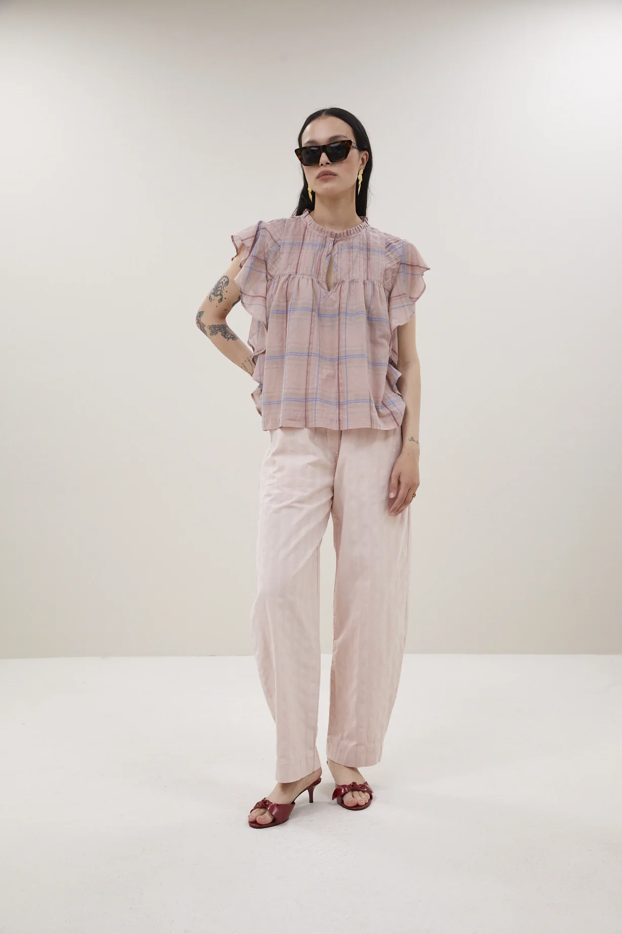 Blouses korte mouw roze by-bar - Image 5