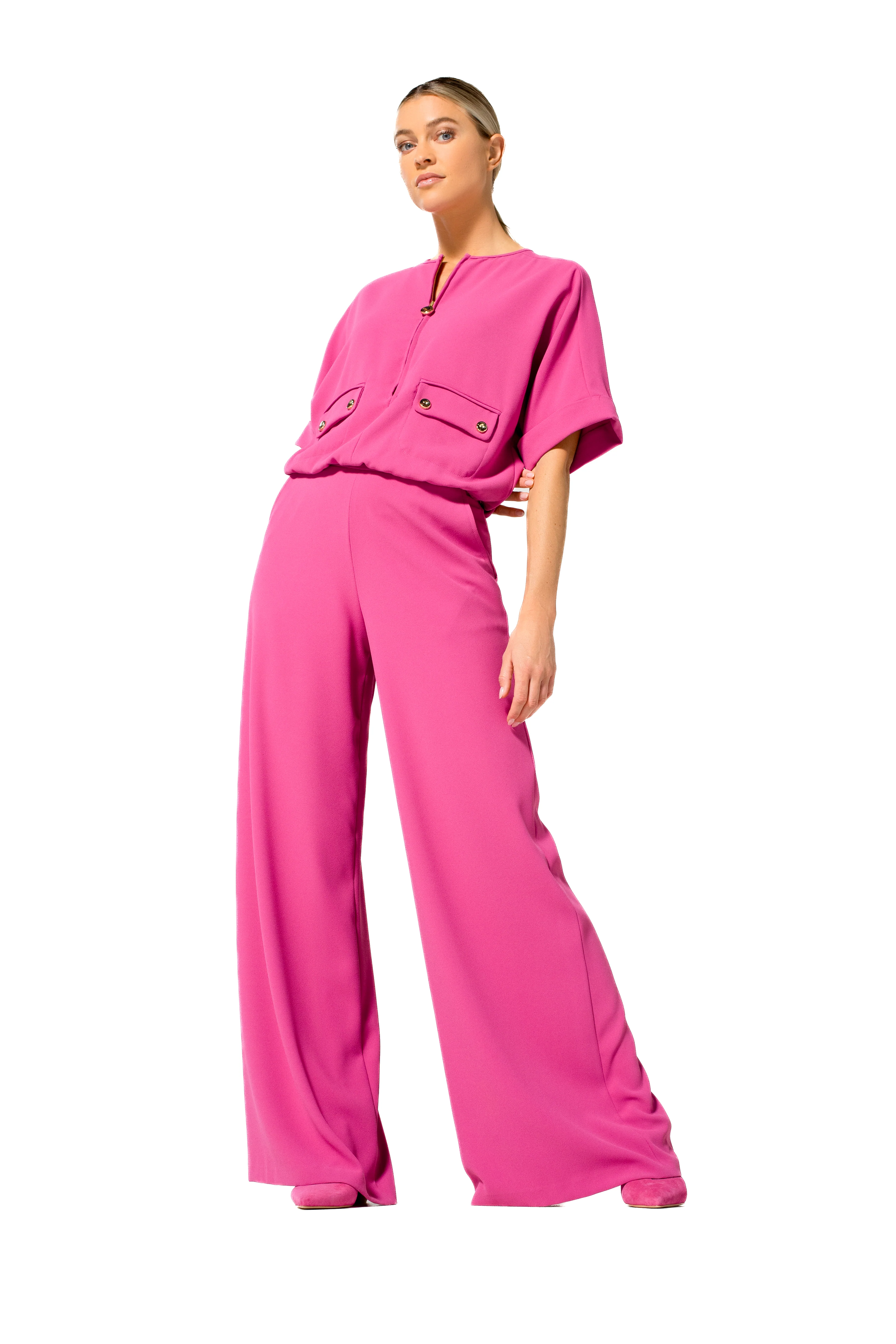Blouses korte mouw roze Caroline Biss - Image 3