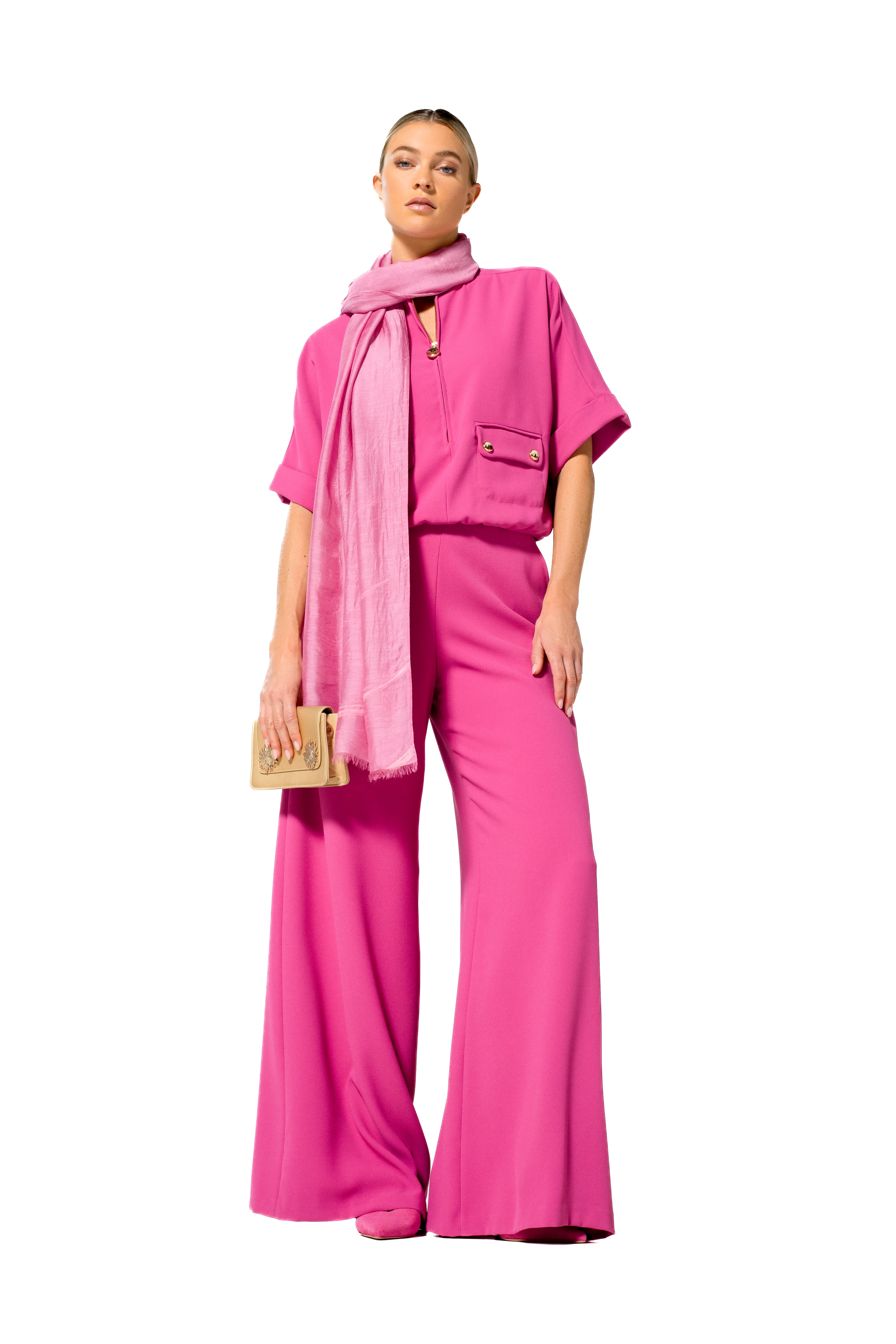 Blouses korte mouw roze Caroline Biss - Image 4