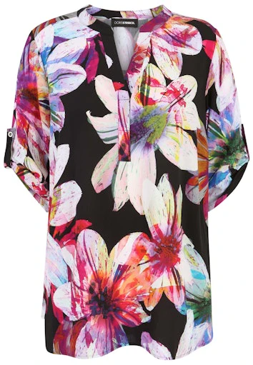 Blouses korte mouw roze Doris Streich