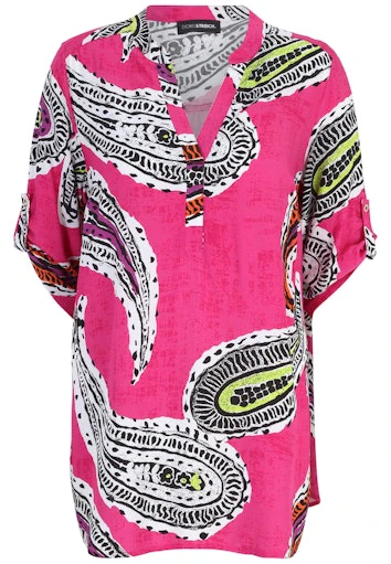 Blouses korte mouw roze Doris Streich