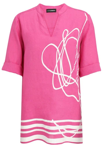 Blouses korte mouw roze Doris Streich