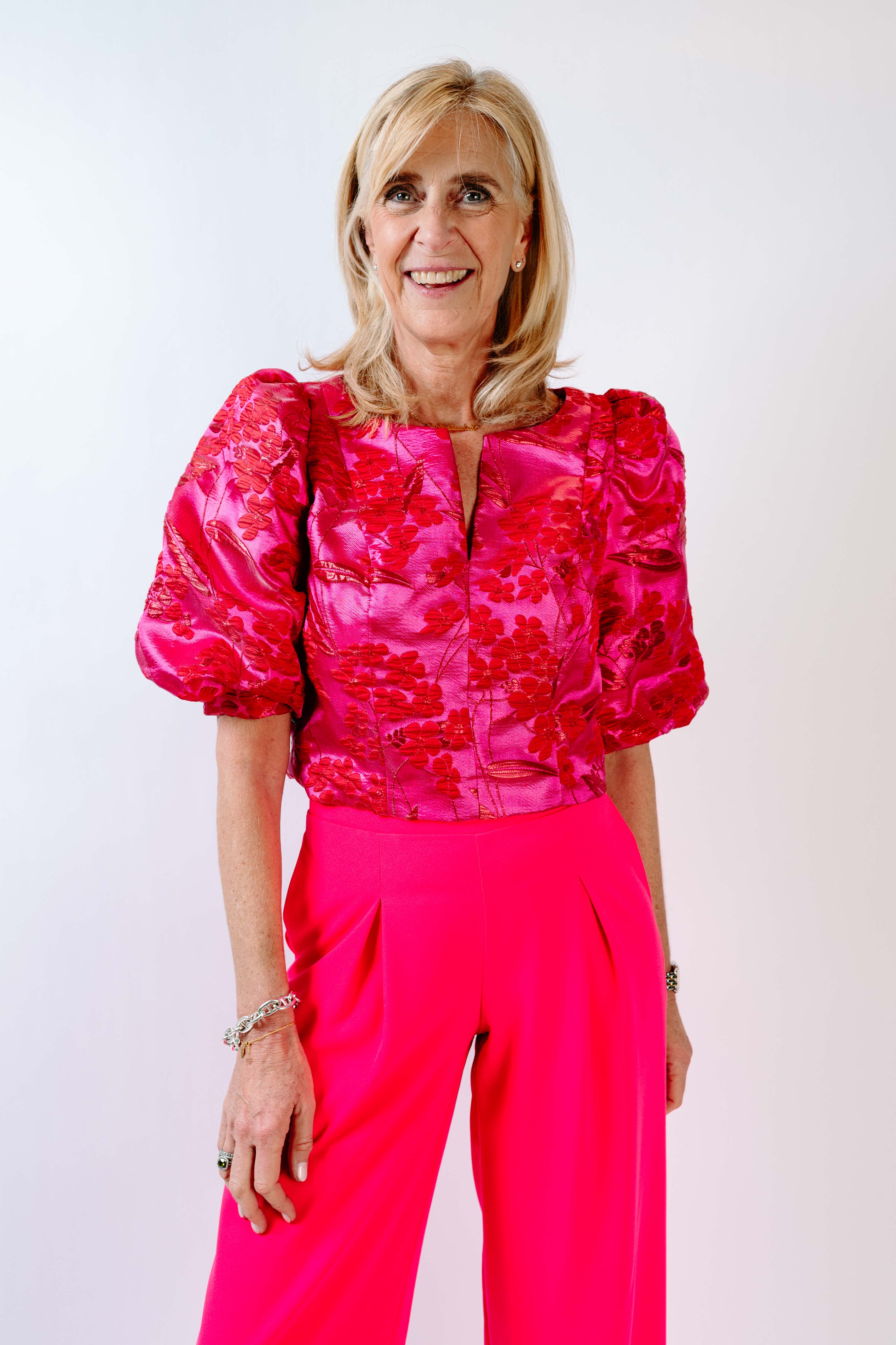 Blouses korte mouw roze Linea Raffaelli