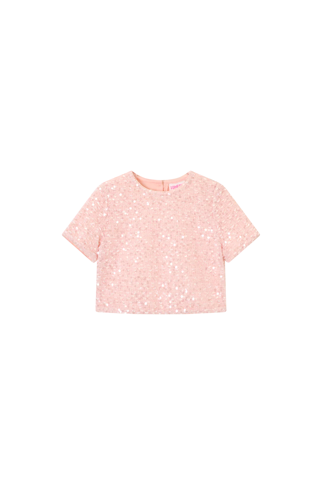 Blouses korte mouw roze Someone