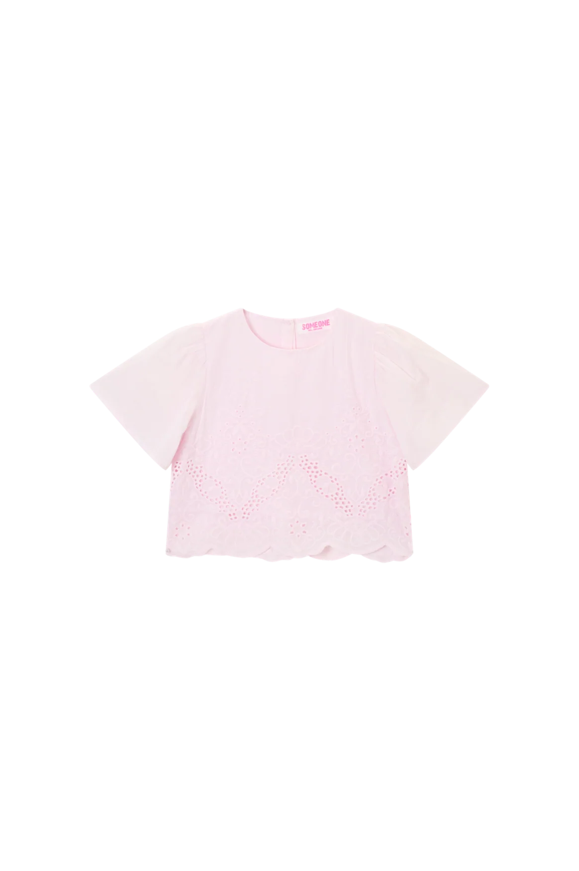 Blouses korte mouw roze Someone