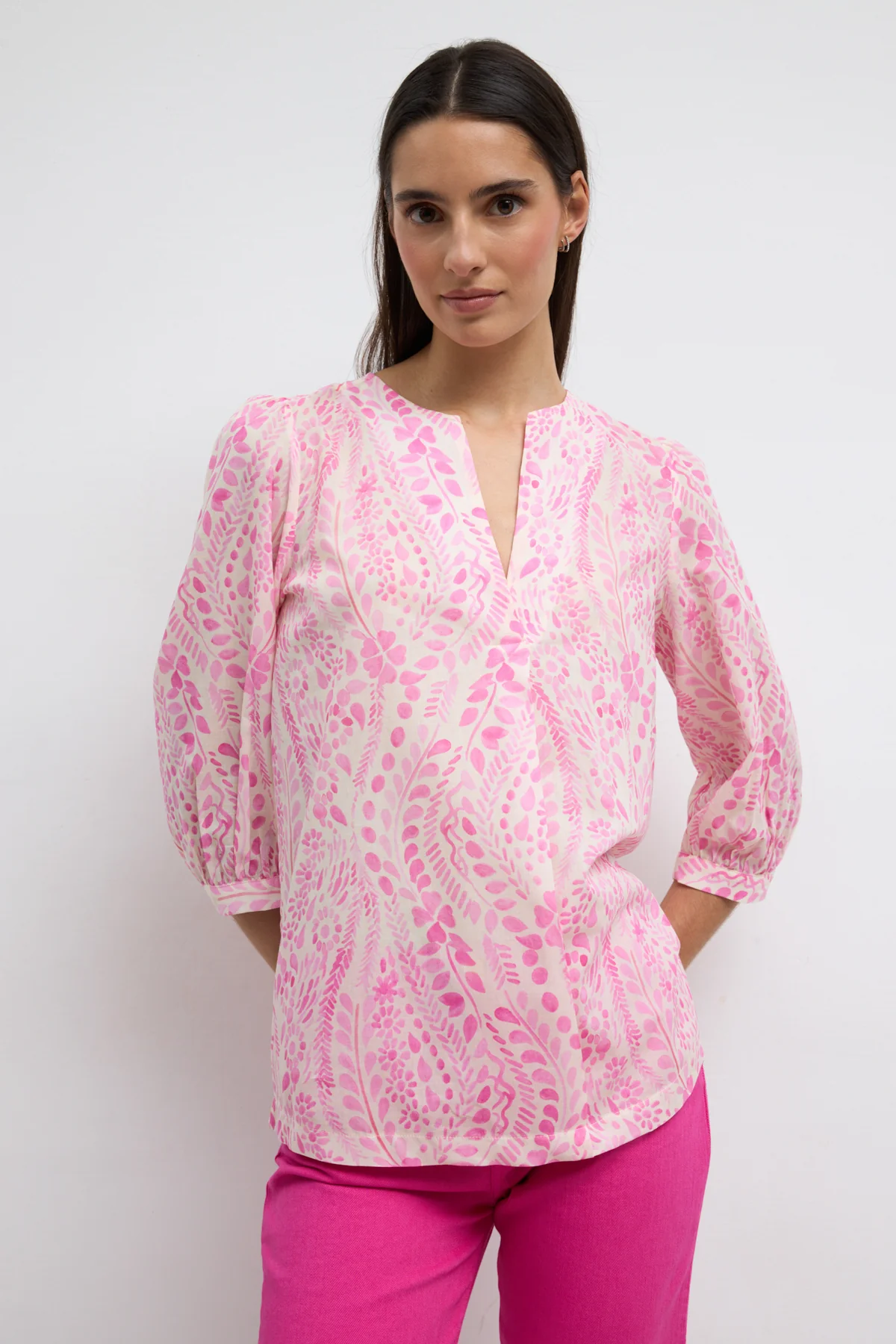 Blouses korte mouw roze Tinta & Bariloche