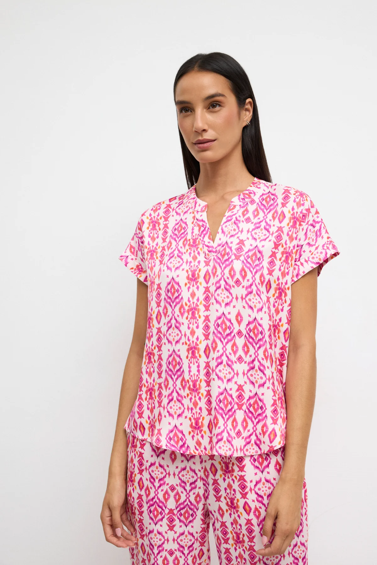 Blouses korte mouw roze Tinta & Bariloche