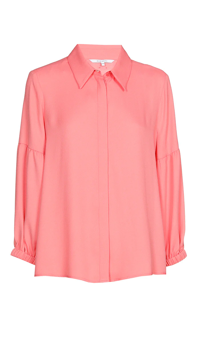 Blouses lange mouw roze Xandres