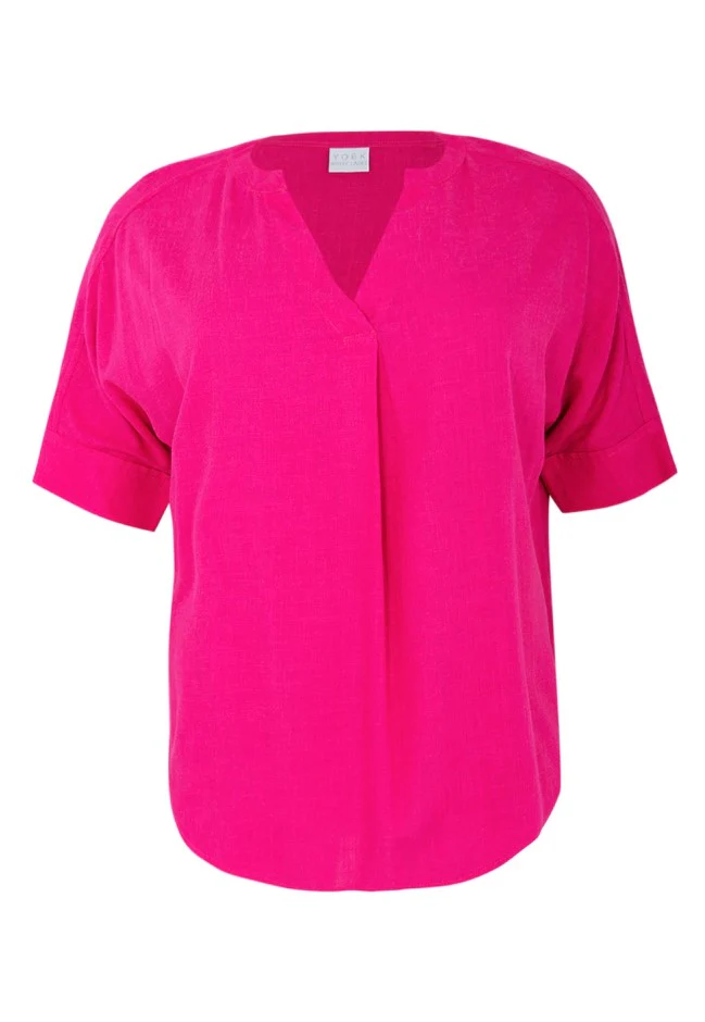 Blouses korte mouw roze Yoek - Image 2