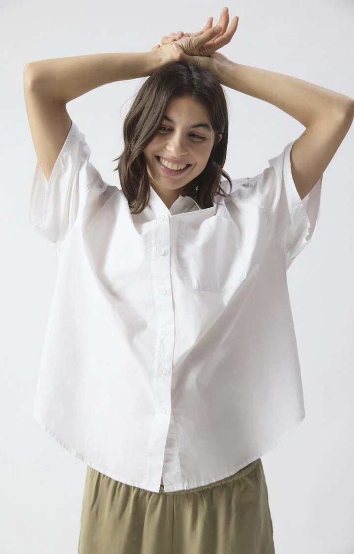 Blouses korte mouw wit American Vintage