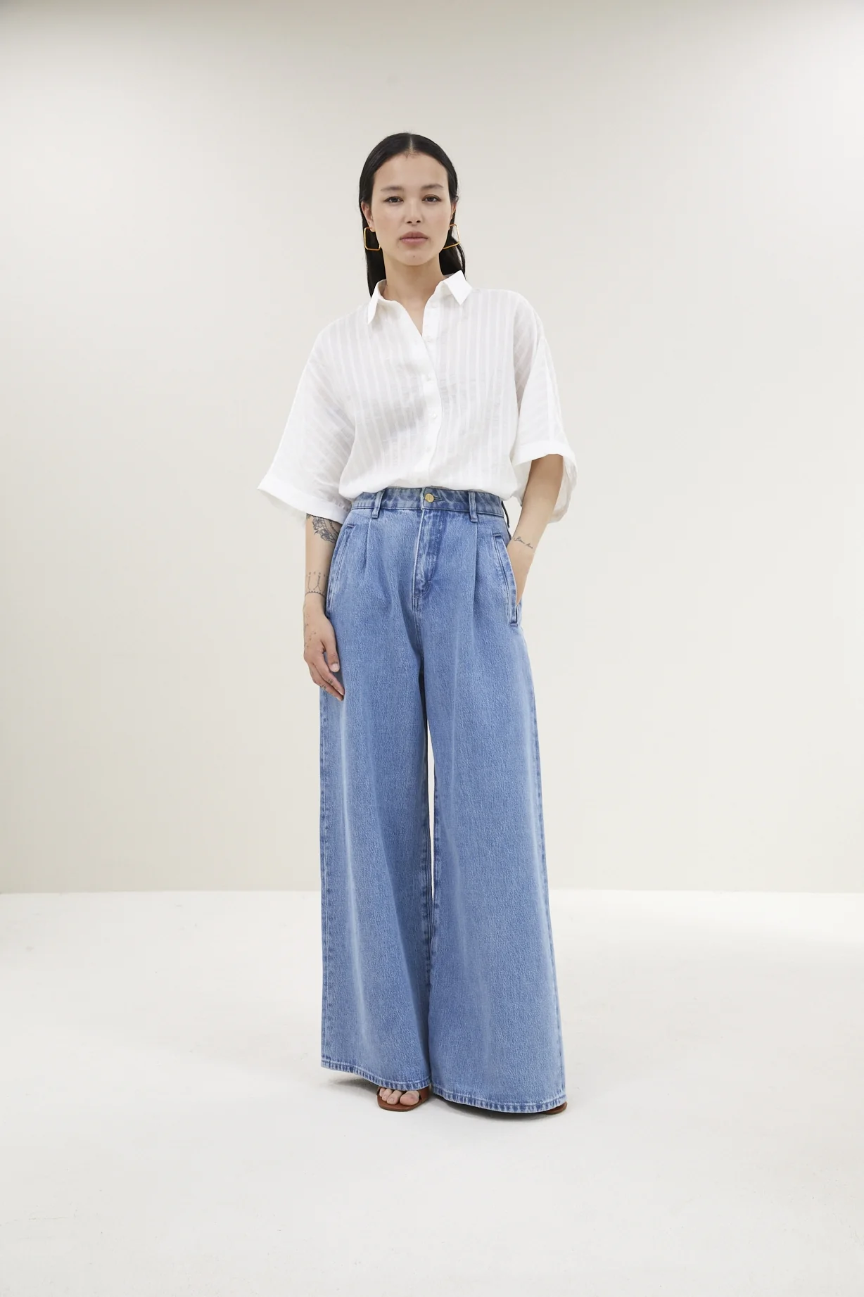 Blouses korte mouw wit by-bar - Image 2