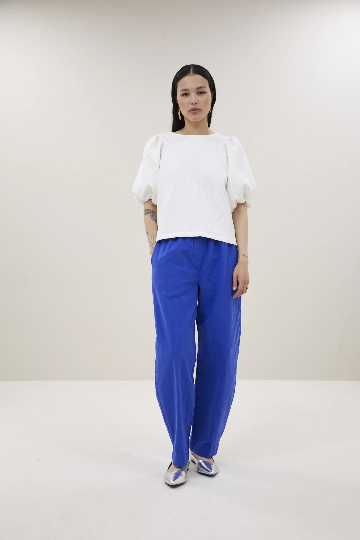 Blouses korte mouw wit by-bar - Image 3