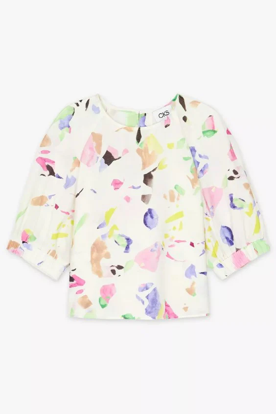 Blouses korte mouw wit CKS - Image 2