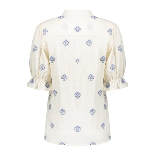 Blouses korte mouw wit Geisha - Image 4
