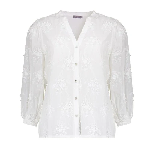 Blouses lange mouw wit Geisha - Image 2