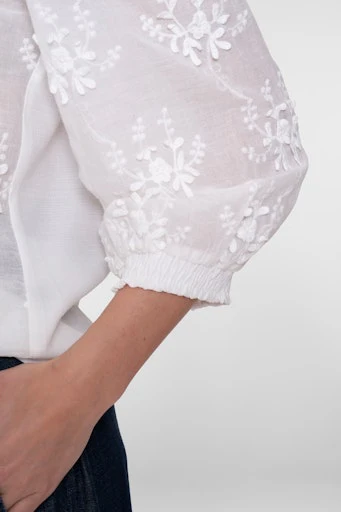 Blouses lange mouw wit Geisha - Image 6