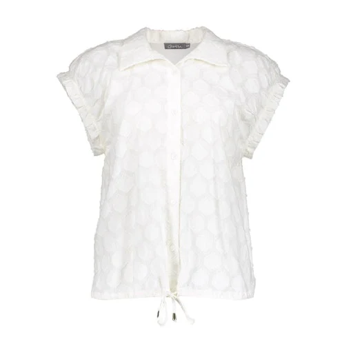 Blouses korte mouw wit Geisha - Image 2