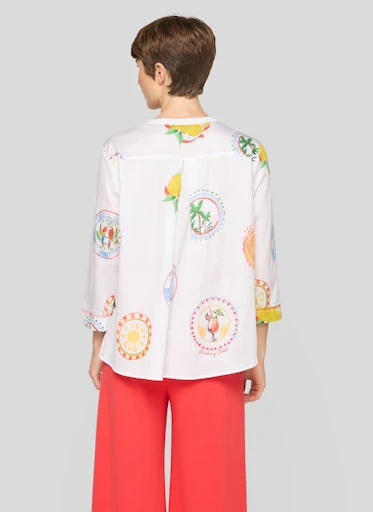 Blouses korte mouw wit Rabe - Image 4