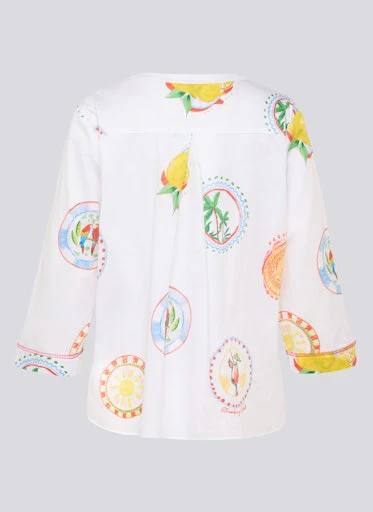 Blouses korte mouw wit Rabe - Image 8
