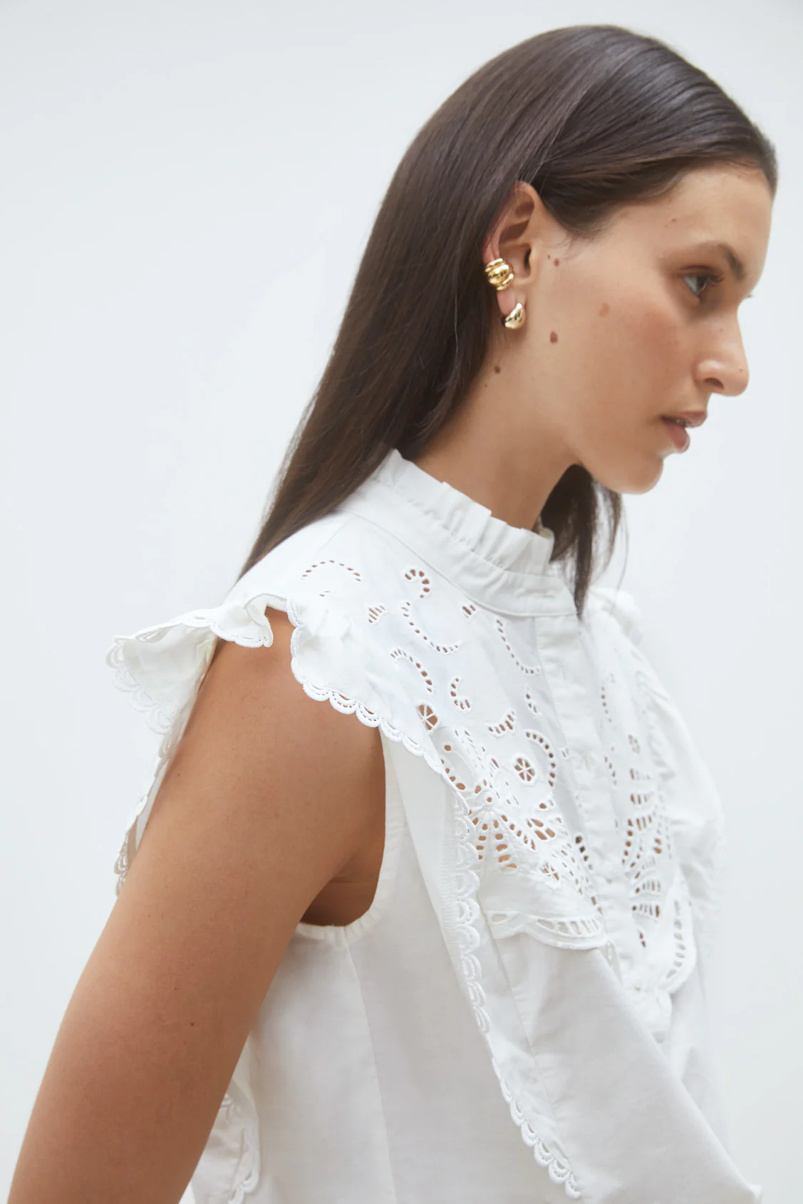 Blouses korte mouw wit Suncoo Paris - Image 4