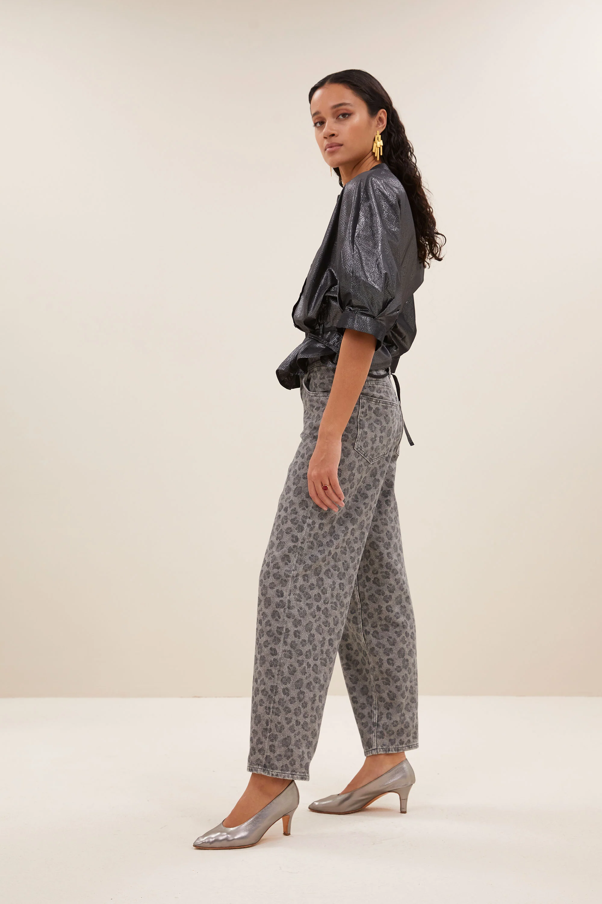 Blouses korte mouw zilver by-bar - Image 3
