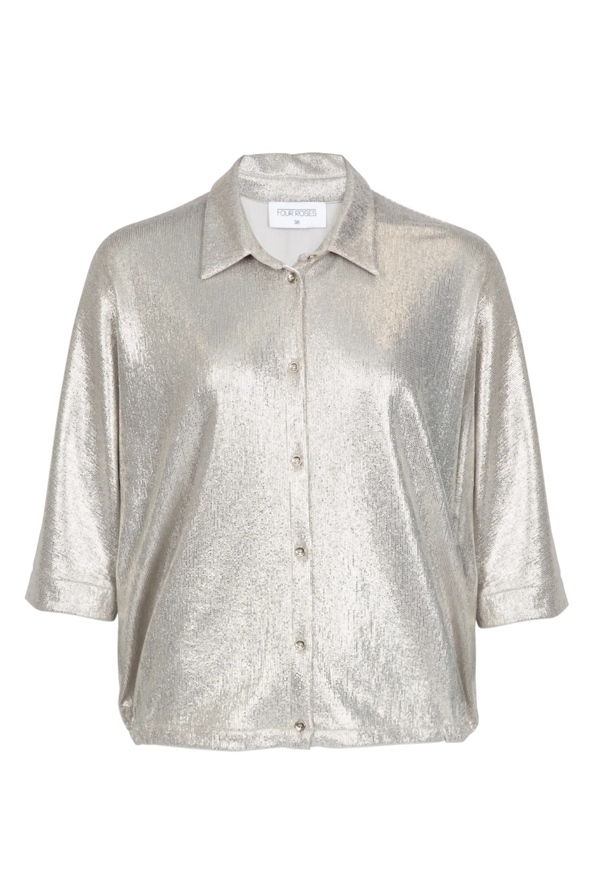 Blouses korte mouw zilver Four Roses - Image 2