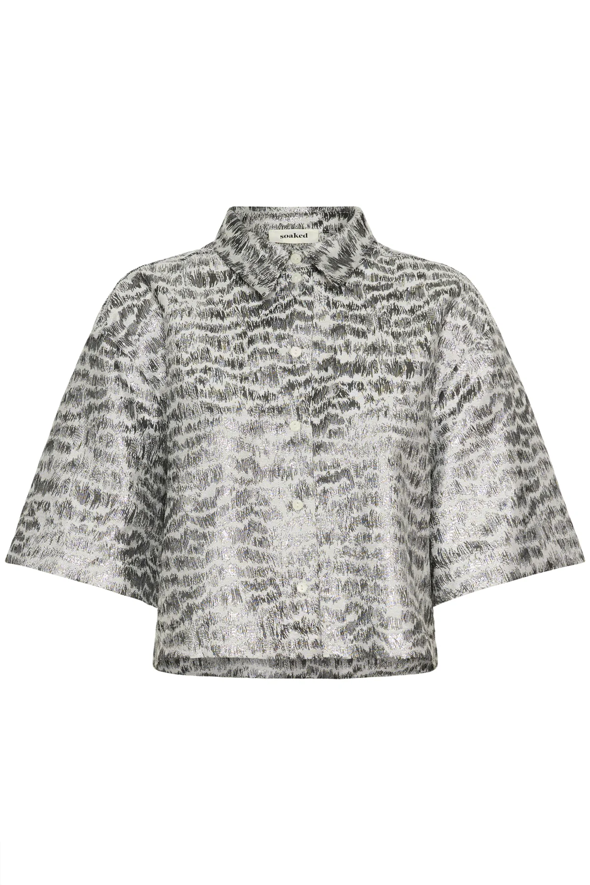 Blouses korte mouw zilver Soaked In Luxury - Image 4