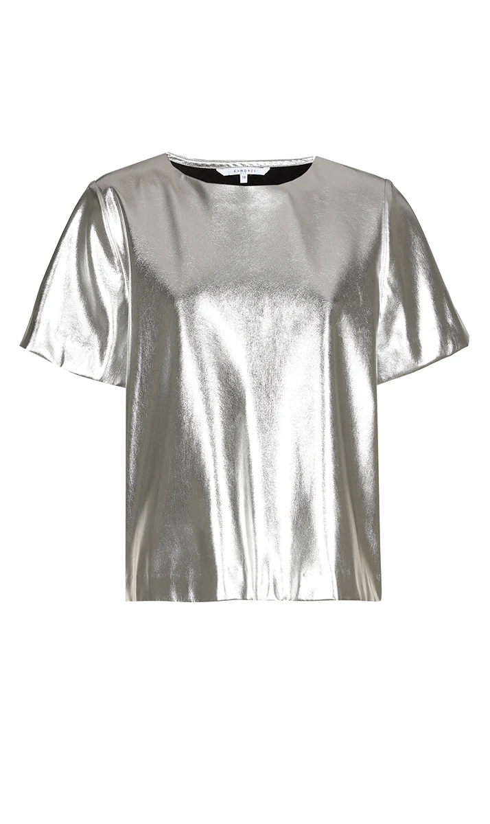 Blouses korte mouw zilver Xandres