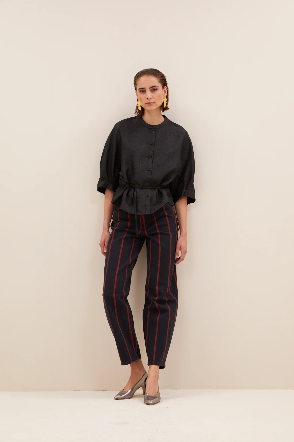 Blouses korte mouw zwart by-bar - Image 2
