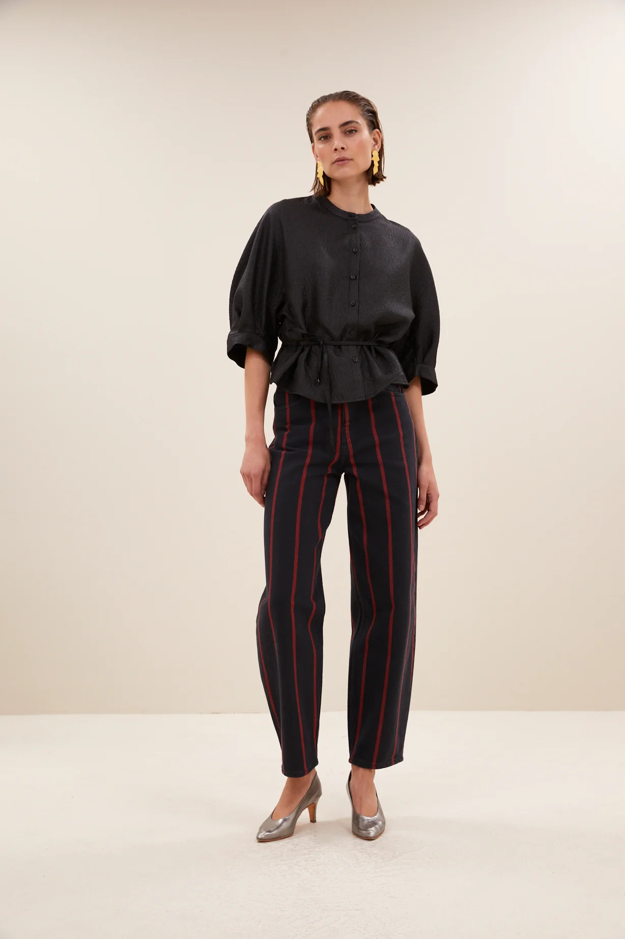 Blouses korte mouw zwart by-bar - Image 5