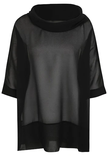 Blouses korte mouw zwart Doris Streich