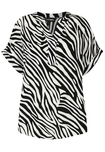 Blouses korte mouw zwart Doris Streich