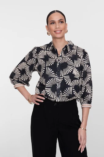 Blouses korte mouw zwart Geisha - Image 6