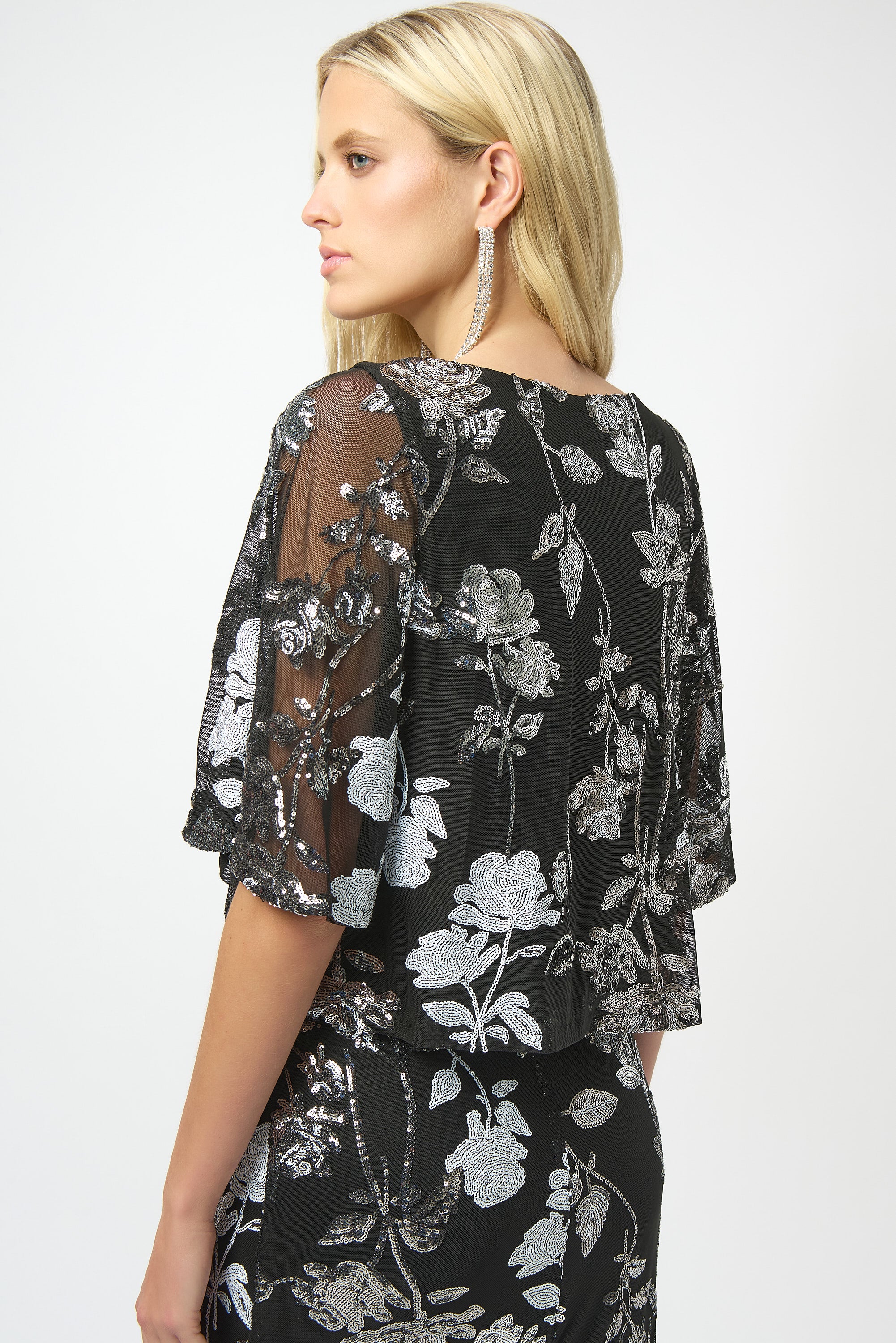 Blouses korte mouw zwart Joseph Ribkoff - Image 4