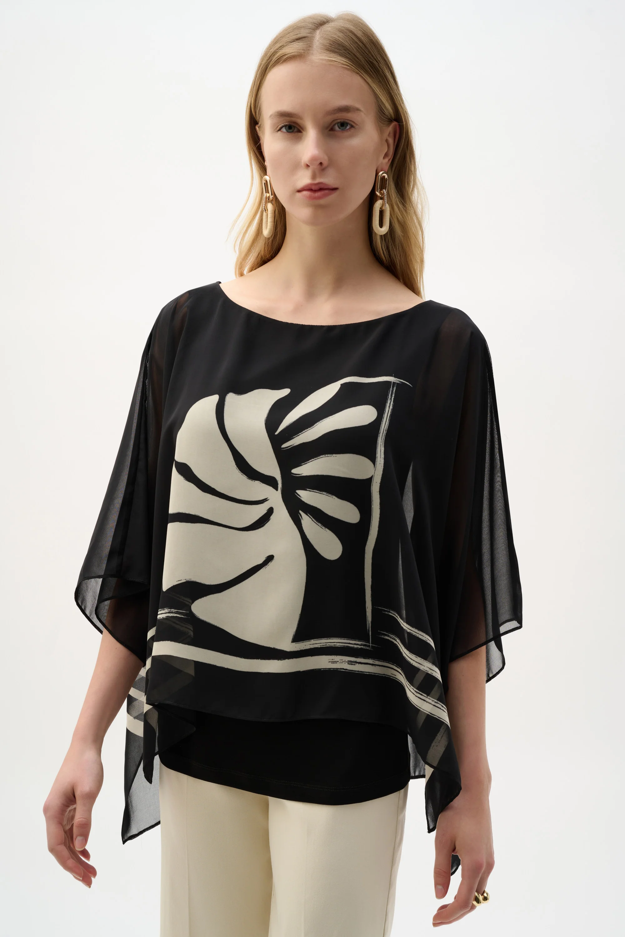 Blouses korte mouw zwart Joseph Ribkoff