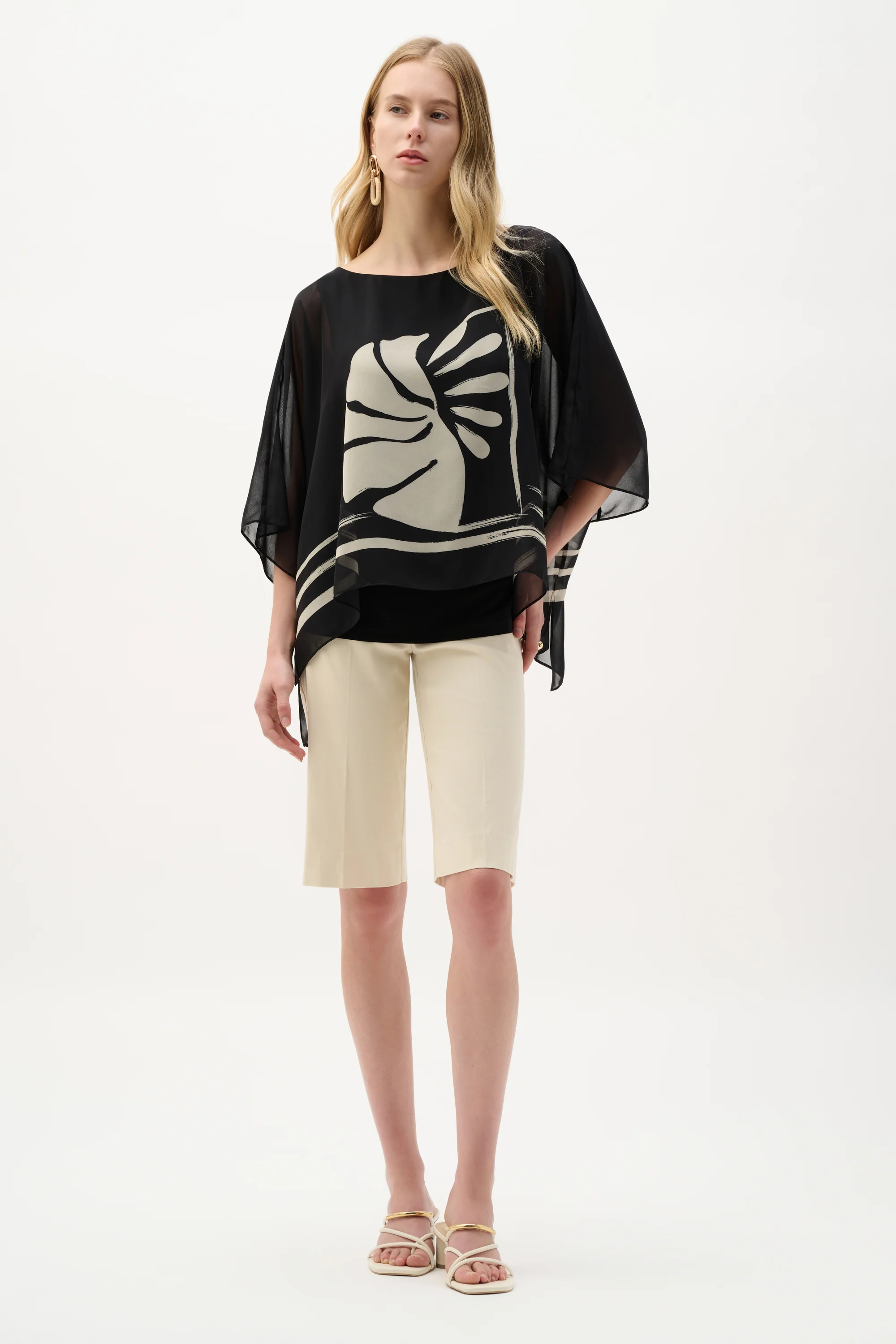 Blouses korte mouw zwart Joseph Ribkoff - Image 2