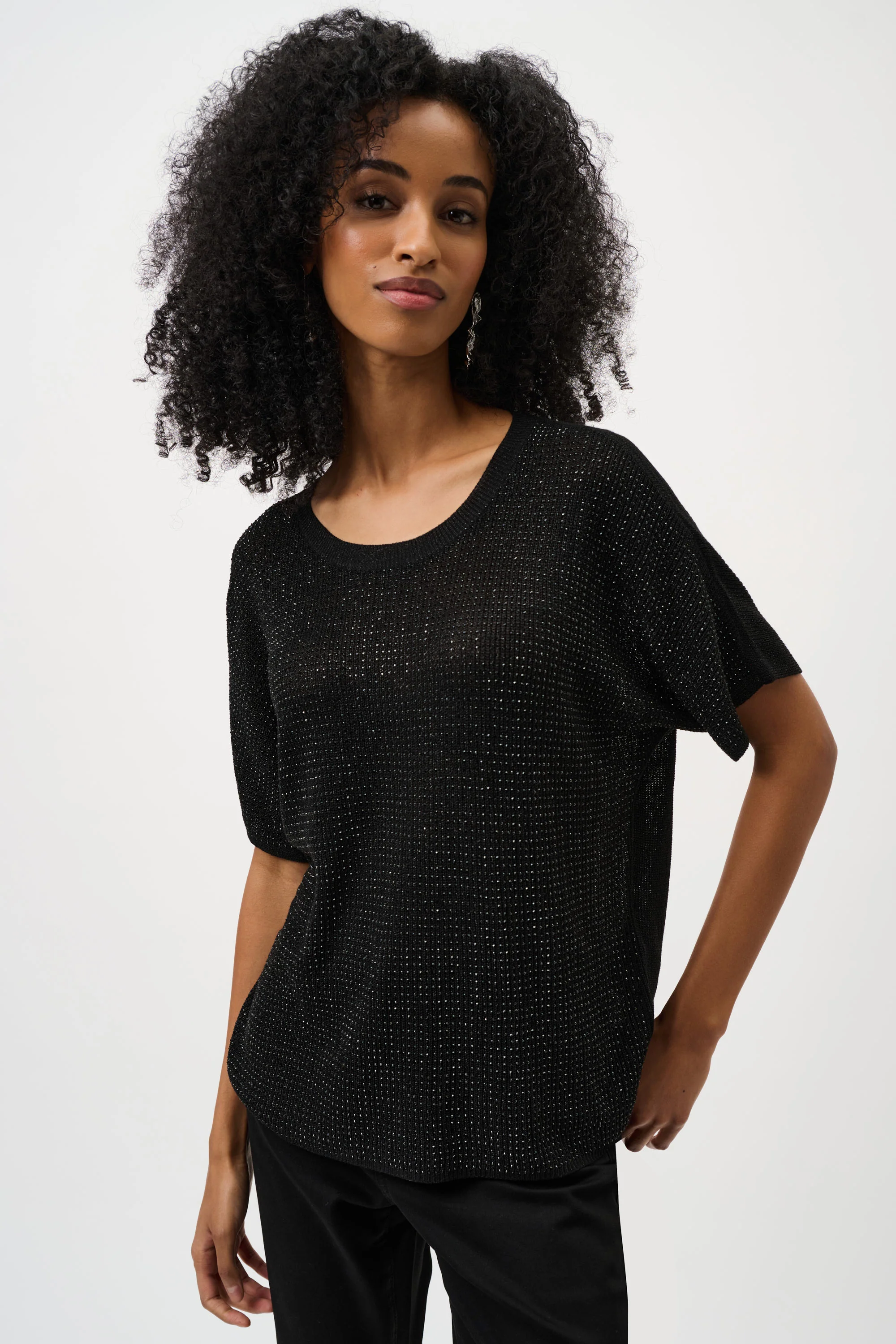 Blouses korte mouw zwart Joseph Ribkoff - Image 2