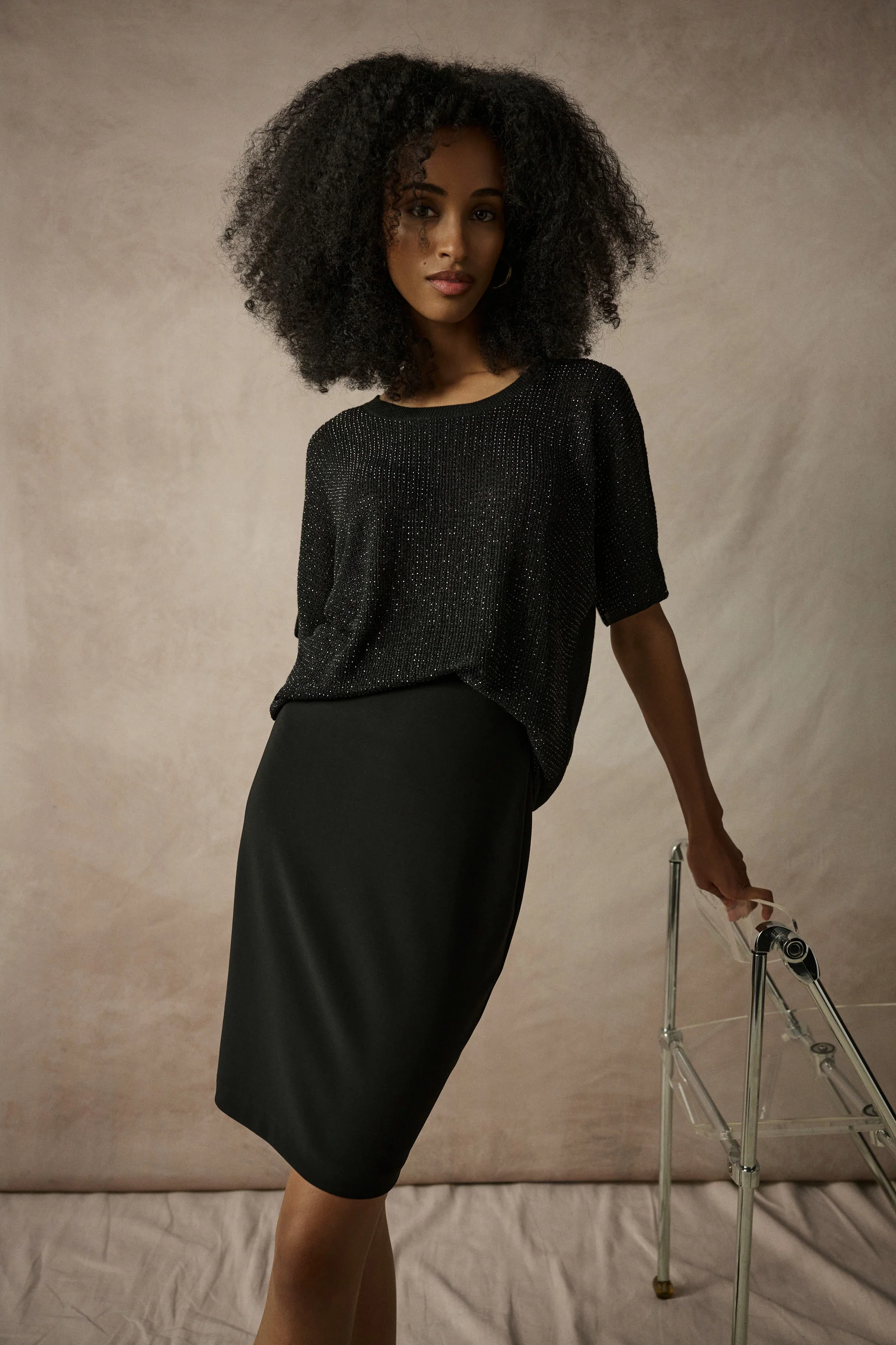 Blouses korte mouw zwart Joseph Ribkoff - Image 4