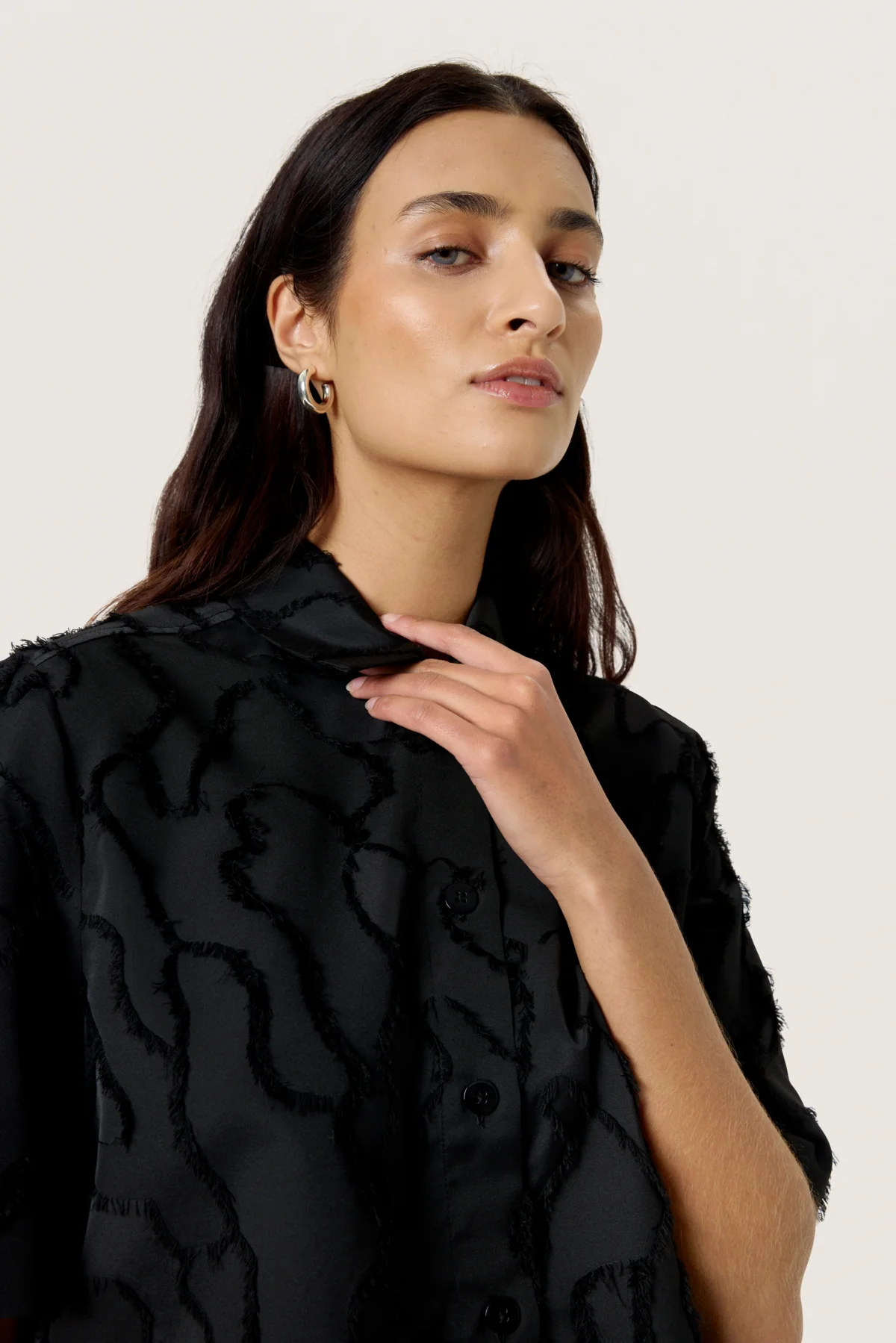 Blouses korte mouw zwart Soaked In Luxury