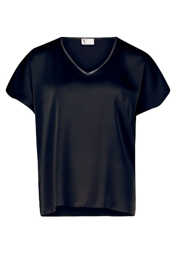 Blouses korte mouw zwart Vera Mont